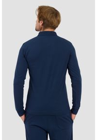 La Martina - LA MARTINA Granatowy męski longsleeve polo Piquet Stretch, Rozmiar XXL. Typ kołnierza: polo. Kolor: niebieski. Długość rękawa: długi rękaw #6
