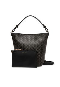 Calvin Klein Torebka Emblem Aop Sm Bucket Crossbody LV04F3506G Czarny. Kolor: czarny. Materiał: skórzane #7