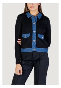 Morgan Kardigan 251-MNAKI Czarny Regular Fit. Kolor: czarny. Materiał: bawełna #1