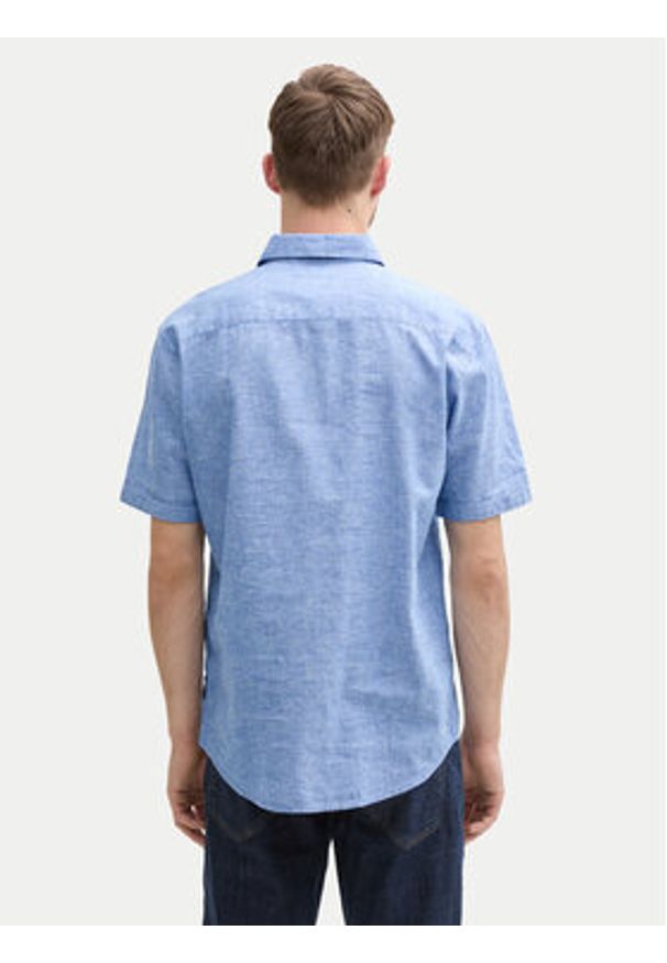 Tom Tailor Koszula 1045098 Niebieski Regular Fit. Kolor: niebieski. Materiał: bawełna