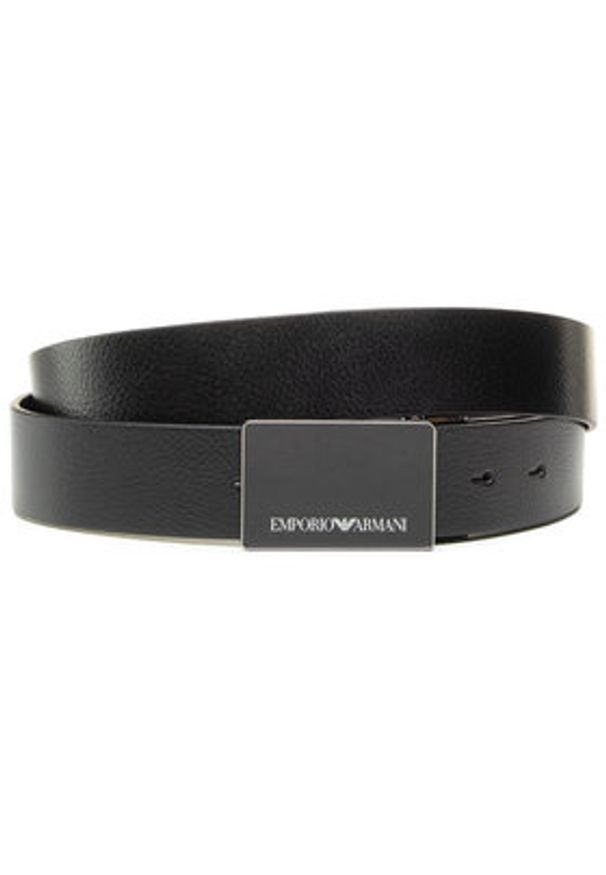 Emporio Armani Pasek Męski Y4S427 YTU7J 84372 Czarny. Kolor: czarny. Materiał: skóra
