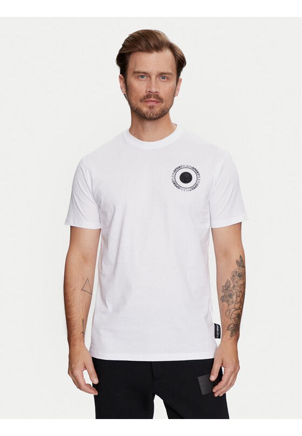 Plein Sport T-Shirt FADC MTK7542 STE003N Biały Slim Fit. Kolor: biały. Materiał: bawełna. Styl: sportowy