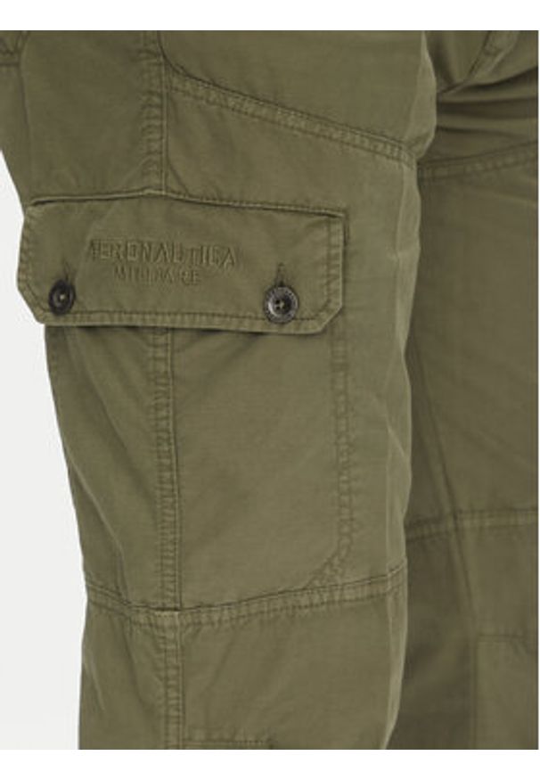 Aeronautica Militare Spodnie materiałowe 251PA1662CT3526 Khaki Regular Fit. Kolor: brązowy. Materiał: bawełna