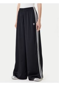 Adidas - adidas Spodnie dresowe adicolor Satin IU2520 Czarny Wide Leg. Kolor: czarny. Materiał: syntetyk