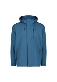Dorosły kurtka przeciwdeszczowa wodoodporna CMP Zip Hood, niebieska. Kolor: niebieski