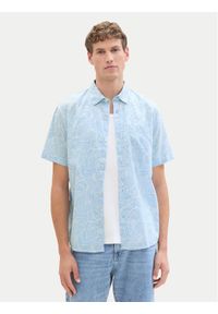 Tom Tailor Denim Koszula 1040161 Niebieski Relaxed Fit. Kolor: niebieski. Materiał: len