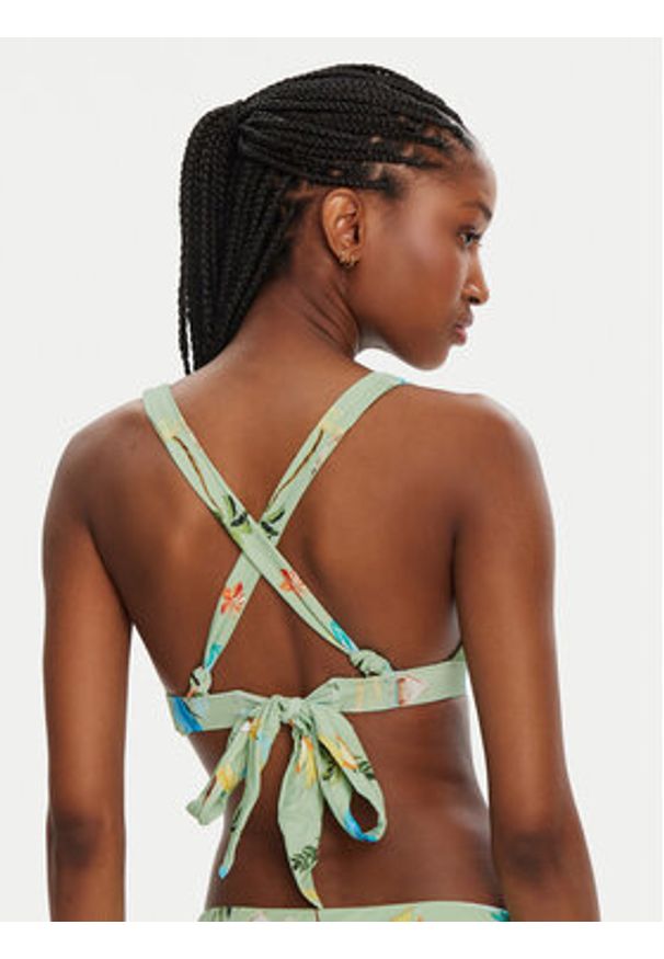 Seafolly Góra od bikini Isla Palm 31514MF216 Zielony. Kolor: zielony. Materiał: syntetyk