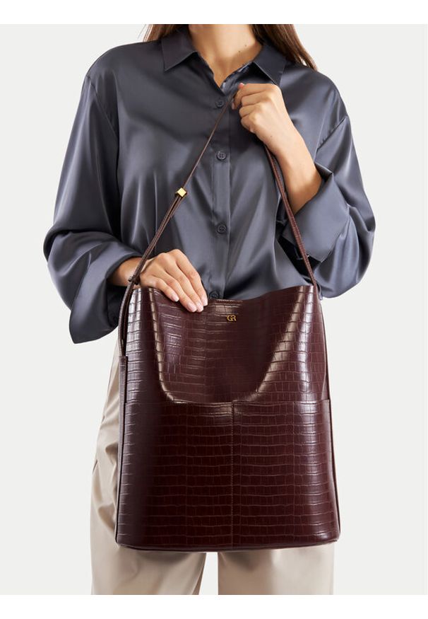 Gino Rossi Torebka CS7779-CROCO Brązowy. Kolor: brązowy