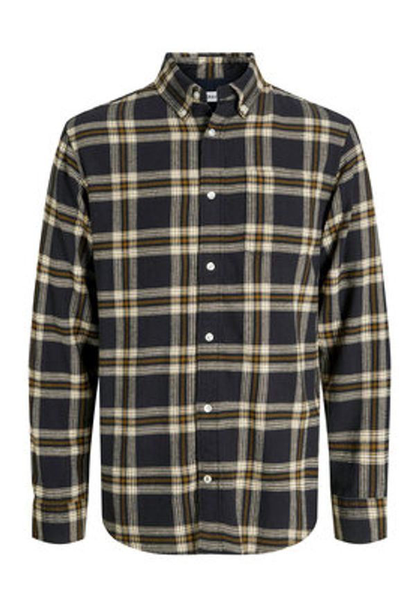 Jack & Jones Koszula Classic Flannel 12278406 Czarny Regular Fit. Kolor: czarny. Materiał: bawełna