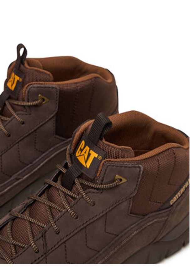 CAT Footwear Sneakersy Versage Mid P726429 Brązowy. Kolor: brązowy. Materiał: nubuk, skóra