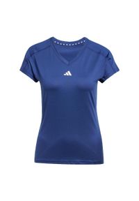 Adidas - Koszulka AEROREADY Train Essentials Minimal Branding V-Neck. Typ kołnierza: dekolt w serek. Kolor: biały, niebieski, wielokolorowy. Materiał: materiał #2