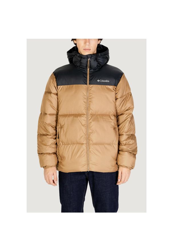 columbia - Kurtka puchowa Mężczyzna COLUMBIA Puffect™ II Hooded. Kolor: beżowy. Materiał: puch. Sezon: zima. Styl: sportowy