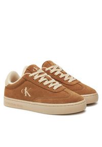 Calvin Klein Jeans Sneakersy Classic Cupsole Laceup Wt Wm YW0YW01833 Brązowy. Kolor: brązowy. Materiał: zamsz, skóra #4