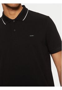 Calvin Klein Polo K10K114141 Czarny Regular Fit. Typ kołnierza: polo. Kolor: czarny. Materiał: bawełna #3