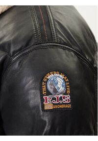 Parajumpers Kurtka skórzana Gian 25WMPMJKLE03 Czarny Regular Fit. Kolor: czarny. Materiał: skóra