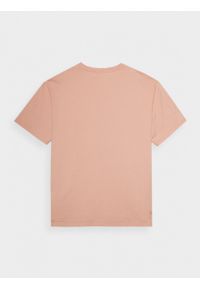 outhorn - T-shirt oversize z haftem męski - koralowy. Okazja: na co dzień. Kolor: pomarańczowy. Materiał: bawełna, dzianina. Wzór: haft. Styl: casual #6