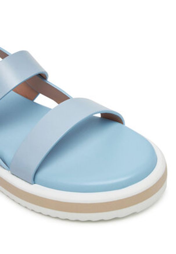 Pollini Sandały SA16483G0MTC0712 Błękitny. Kolor: niebieski. Materiał: skóra