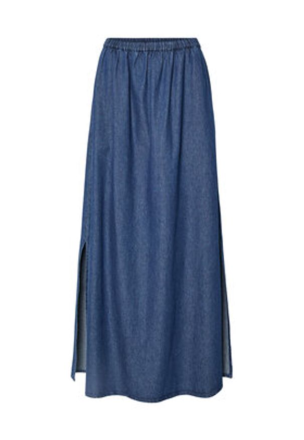 Pieces Spódnica jeansowa Tenim 17157939 Granatowy Regular Fit. Kolor: niebieski. Materiał: bawełna