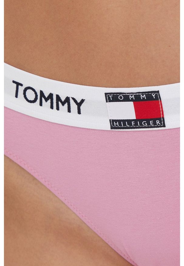 TOMMY HILFIGER - Tommy Hilfiger figi kolor różowy. Kolor: różowy. Materiał: materiał