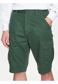 Tommy Jeans Szorty materiałowe Aiden Baggy DM0DM15974 Zielony Regular Fit. Kolor: zielony. Materiał: bawełna #1