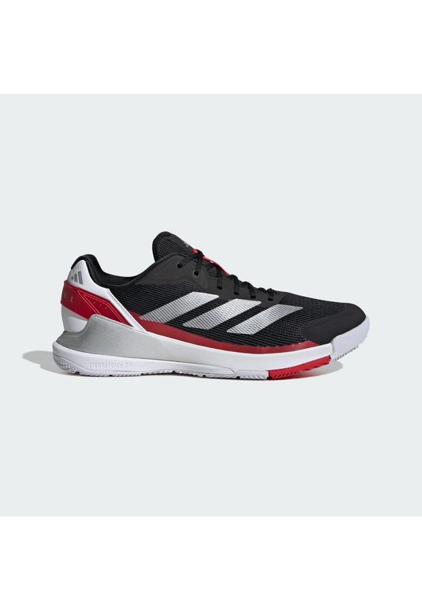 Adidas - Buty Crazyquick Padel. Zapięcie: zamek. Kolor: czerwony, szary, wielokolorowy, czarny. Sport: tenis