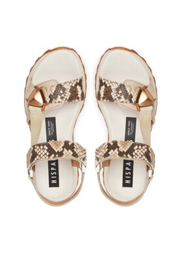 Hispanitas Sandały Maui CHV253896 Beżowy. Kolor: beżowy. Materiał: skóra