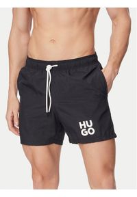Hugo - HUGO Szorty kąpielowe Paolo 50545464 Czarny Regular Fit. Kolor: czarny. Materiał: syntetyk #1