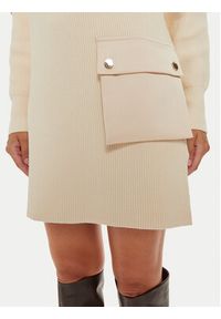 Liu Jo Sukienka dzianinowa WF4228 MS99E Beżowy Regular Fit. Kolor: beżowy. Materiał: syntetyk #3