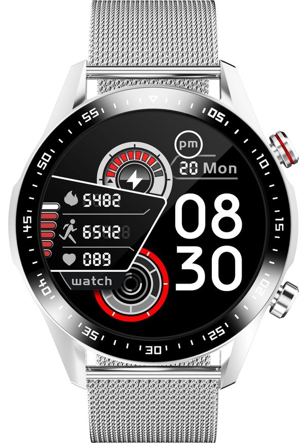 Smartwatch KingWear TEFITI E12 Smartwatch 2021, inteligentny zegarek z pomiarem tętna Dual BT i nawigacją GPS, czarna stal nierdzewna. Rodzaj zegarka: smartwatch. Kolor: czarny
