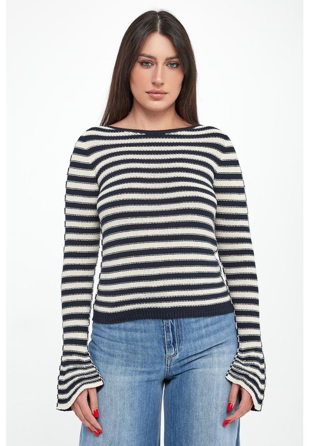 Twinset Milano - Sweter damski w paski TWINSET. Wzór: paski