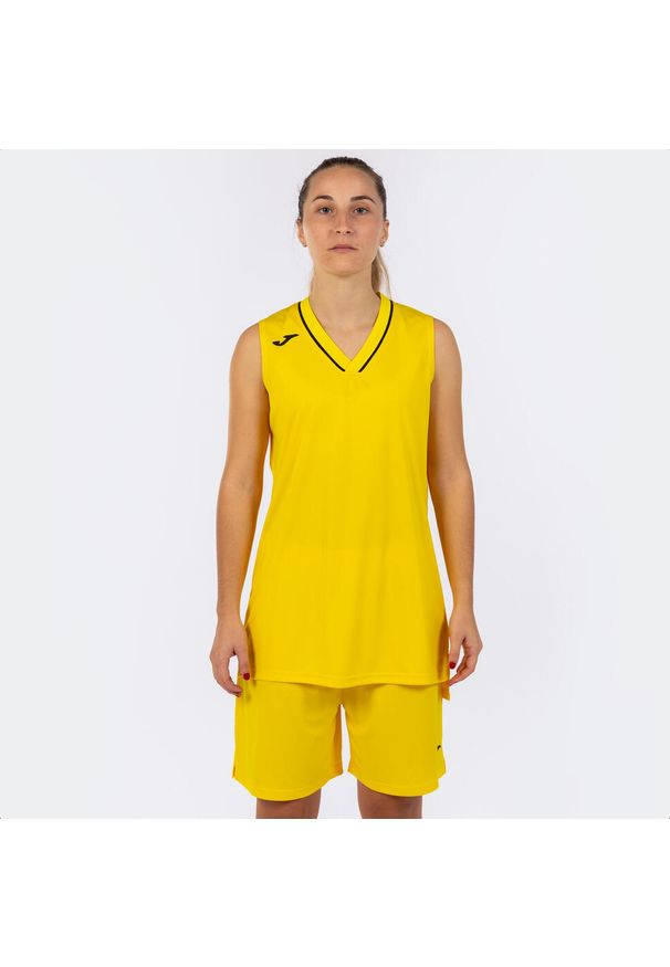 Joma - Zestaw do koszykówki damski Atlanta. Kolor: czarny, wielokolorowy, żółty. Materiał: dresówka. Sport: koszykówka