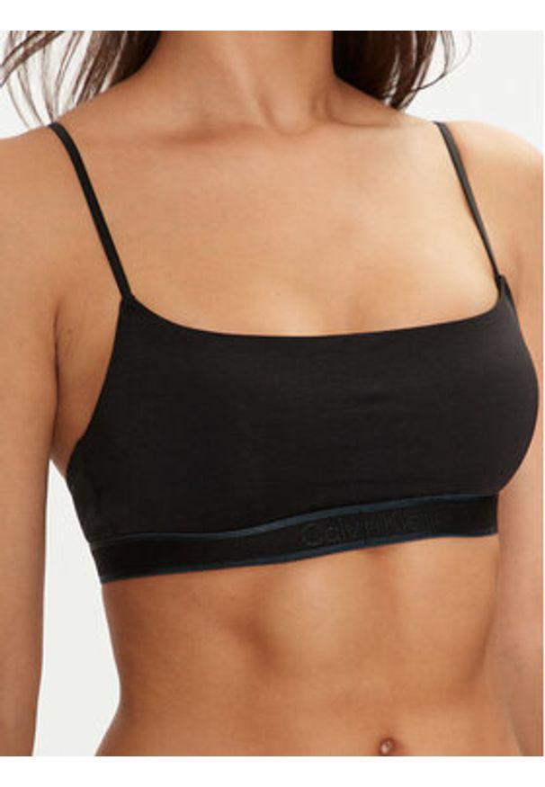 Calvin Klein Underwear Biustonosz top 000QF7943E Czarny. Kolor: czarny. Materiał: bawełna
