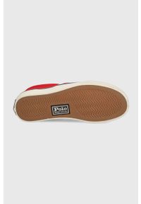 Polo Ralph Lauren tenisówki KEATON męskie kolor czerwony. Nosek buta: okrągły. Kolor: czerwony. Materiał: guma