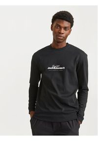 Jack & Jones - Jack&Jones Longsleeve Charlie 12265426 Czarny Regular Fit. Kolor: czarny. Materiał: bawełna, syntetyk. Długość rękawa: długi rękaw