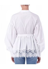 Ermanno Firenze - ERMANNO FIRENZE - Biała koszula z koronką. Kolor: biały. Materiał: koronka. Długość: długie. Wzór: koronka. Styl: elegancki #3