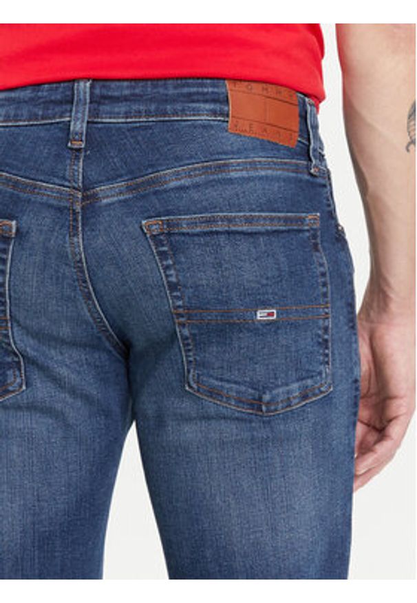 Tommy Jeans Jeansy Scanton DM0DM21890 Granatowy Slim Fit. Kolor: niebieski