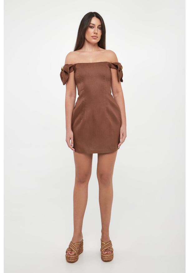 Elisabetta Franchi - Sukienka hiszpanka ELISABETTA FRANCHI. Typ kołnierza: dekolt hiszpanka