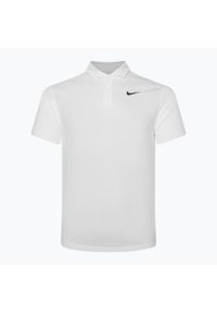 Koszulka tenisowa męska Nike Court Dri-Fit Polo Solid. Typ kołnierza: polo. Kolor: biały. Technologia: Dri-Fit (Nike). Sport: tenis