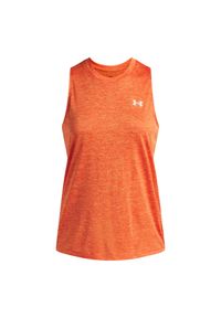 Damski tank top Under Armour Tech Twist. Kolor: pomarańczowy. Długość rękawa: bez rękawów. Sport: fitness #1