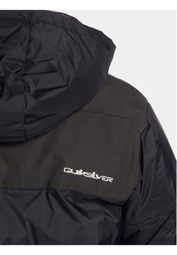 Quiksilver Kurtka puchowa Wolfs Shoulder Jckt EQYJK03990 Czarny Regular Fit. Kolor: czarny. Materiał: syntetyk