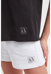 Armani Exchange - T-shirt ARMANI EXCHANGE. Długość rękawa: krótki rękaw. Długość: krótkie. Wzór: aplikacja, nadruk #2