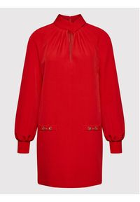 Kontatto Sukienka koktajlowa NO170 Czerwony Regular Fit. Kolor: czerwony. Materiał: syntetyk. Styl: wizytowy #4