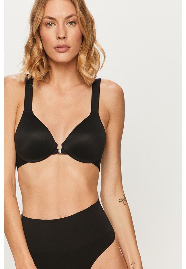 Spanx - Biustonosz modelujący Bra-llelujah!. Kolor: czarny. Rodzaj stanika: odpinane ramiączka, wyciągane miseczki. Wzór: gładki