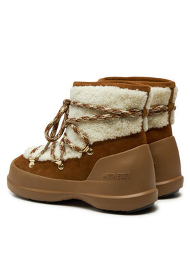 Moon Boot Śniegowce Luna Boot Shearling 80D2480020 Brązowy. Kolor: brązowy. Materiał: zamsz, skóra