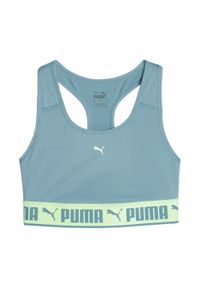 Stanik fitness cardio PUMA Mid Impact Puma Strong. Kolor: niebieski. Sport: fitness