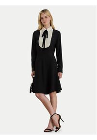 Lauren Ralph Lauren - LAUREN RALPH LAUREN Sukienka codzienna 200979908001 Czarny Flare Fit. Okazja: na co dzień. Kolor: czarny. Materiał: syntetyk. Typ sukienki: proste. Styl: casual