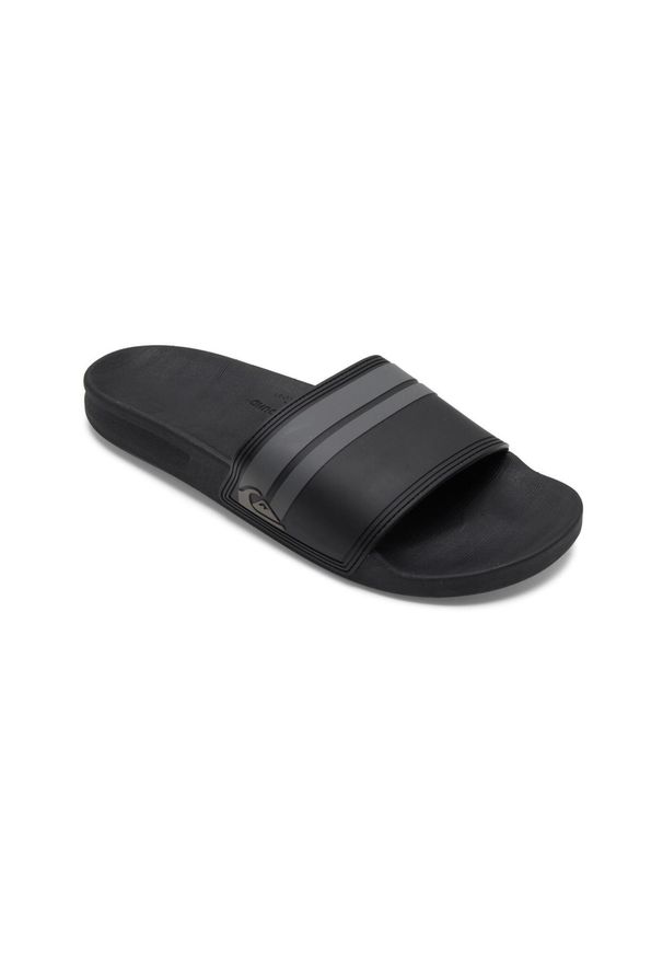 Klapki basenowe męskie Quiksilver Rivi Slide. Kolor: czarny. Materiał: guma, syntetyk. Sport: pływanie, fitness