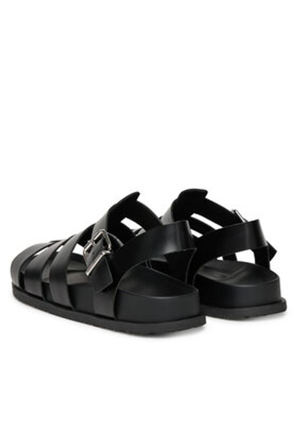 Tommy Jeans Sandały Tjw Fisherman Patent Sandal EN0EN02874 Czarny. Kolor: czarny. Materiał: skóra