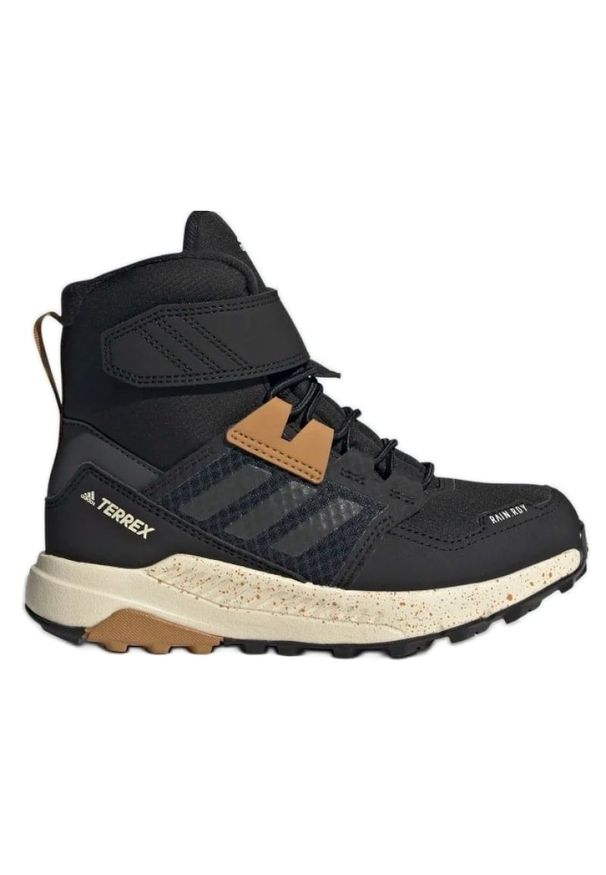 Adidas - Buty adidas Terrex Trailmaker Jr FZ2611 czarne. Zapięcie: rzepy. Kolor: czarny. Materiał: guma, syntetyk, materiał. Szerokość cholewki: normalna. Technologia: Gore-Tex. Sezon: zima. Model: Adidas Terrex