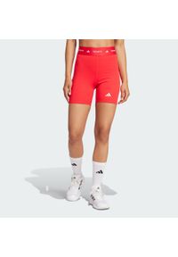 Adidas - Legginsy TECHFIT Short. Kolor: czerwony. Materiał: materiał. Technologia: Techfit (Adidas). Długość: krótkie #1